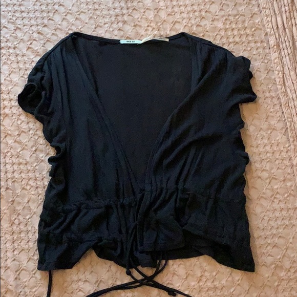 Urban outfitters black tie up top - Picture 1 of 2